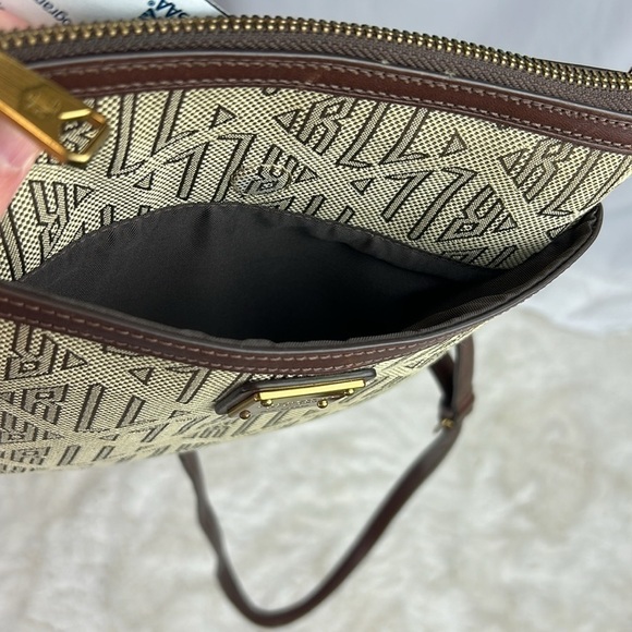 Lauren Ralph Lauren Signature Logo Canvas Crossbody Bag Authentic - Picture 6 of 13